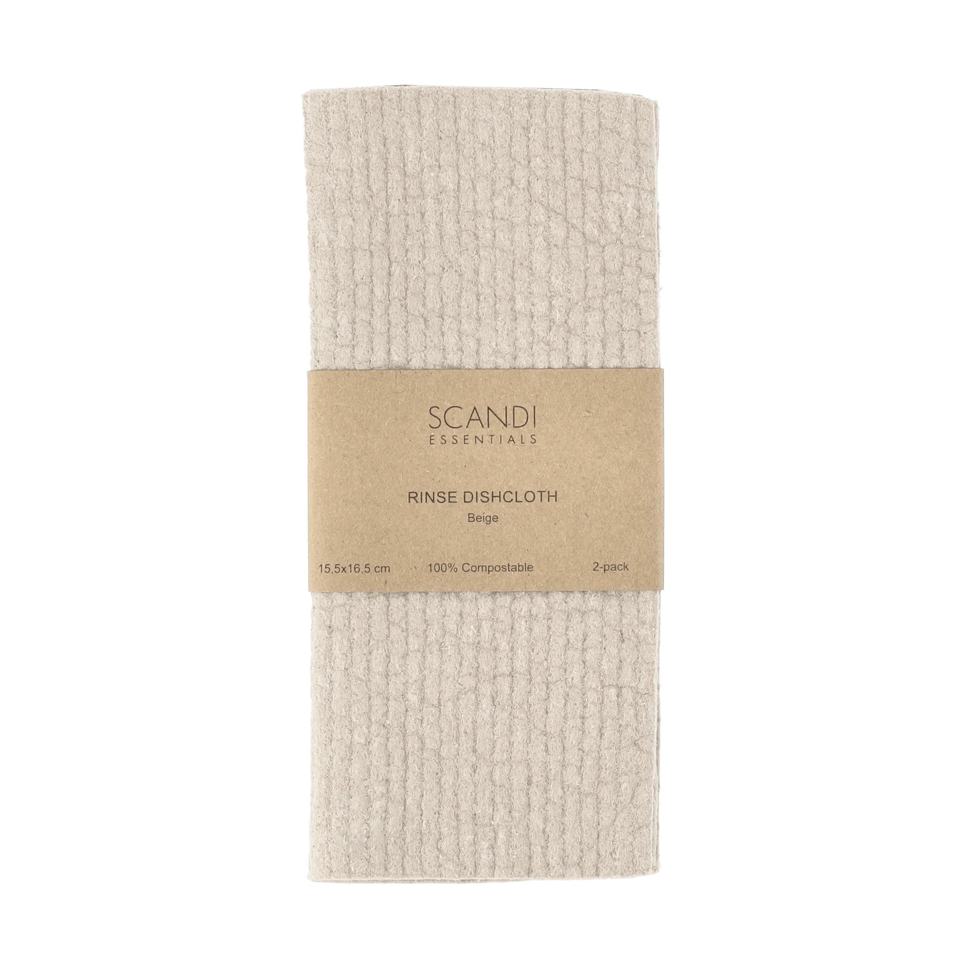 Rinse strofinaccio, Beige, confezione da 2 Scandi Essentials