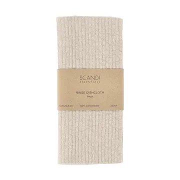 Rinse strofinaccio - Beige, confezione da 2 - Scandi Essentials