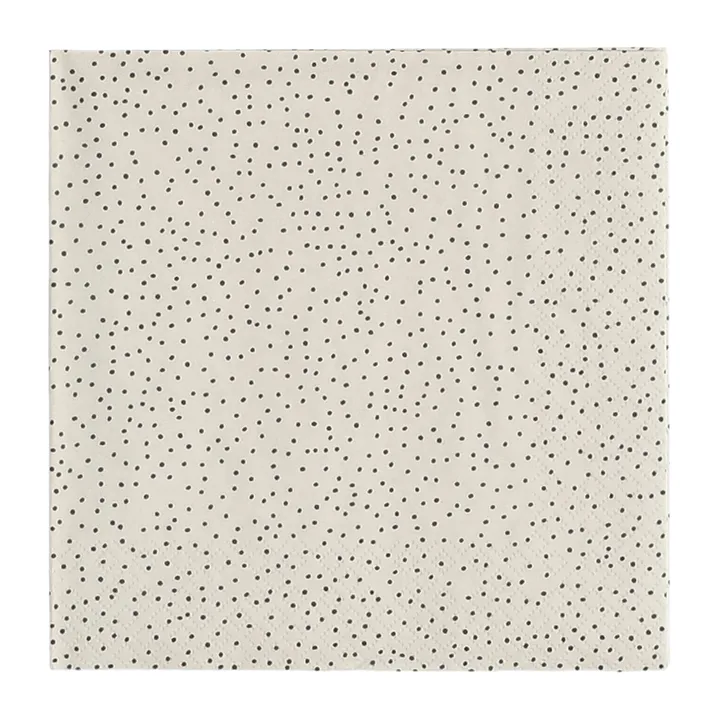Tovaglioli Grain 33x33 cm, confezione da 20 - sabbia-nero - Scandi Essentials