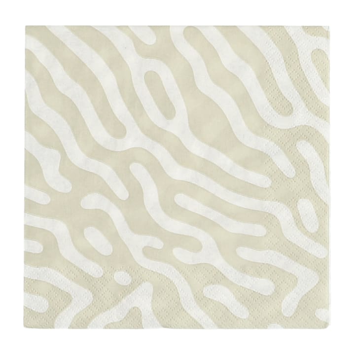 Tovaglioli Solstickan 33x33 cm, confezione da 20 - sabbia-bianco - Scandi Essentials