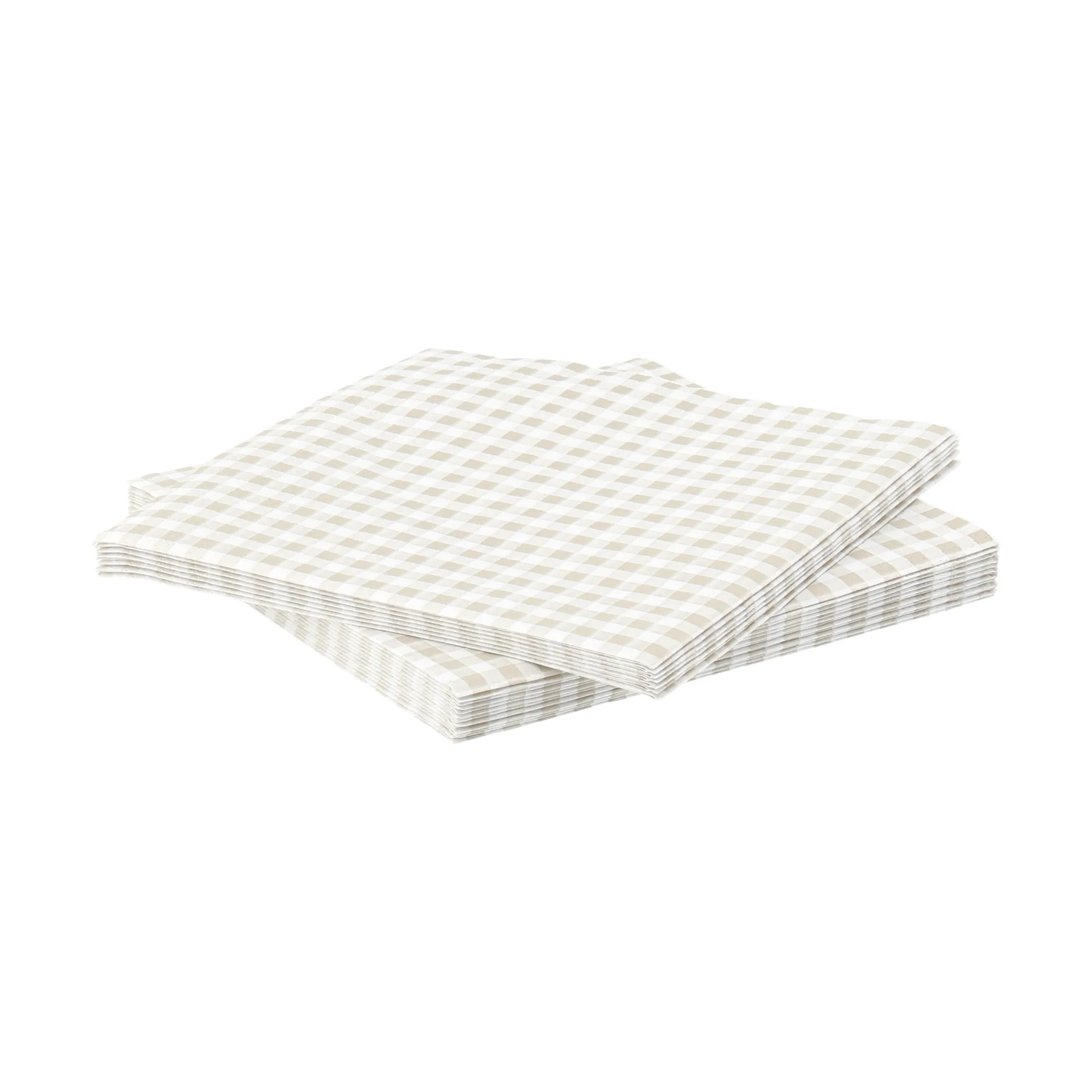 Tovagliolo di carta a griglia fine, Bianco-beige, confezione da 20, 33x33 cm Scandi Essentials