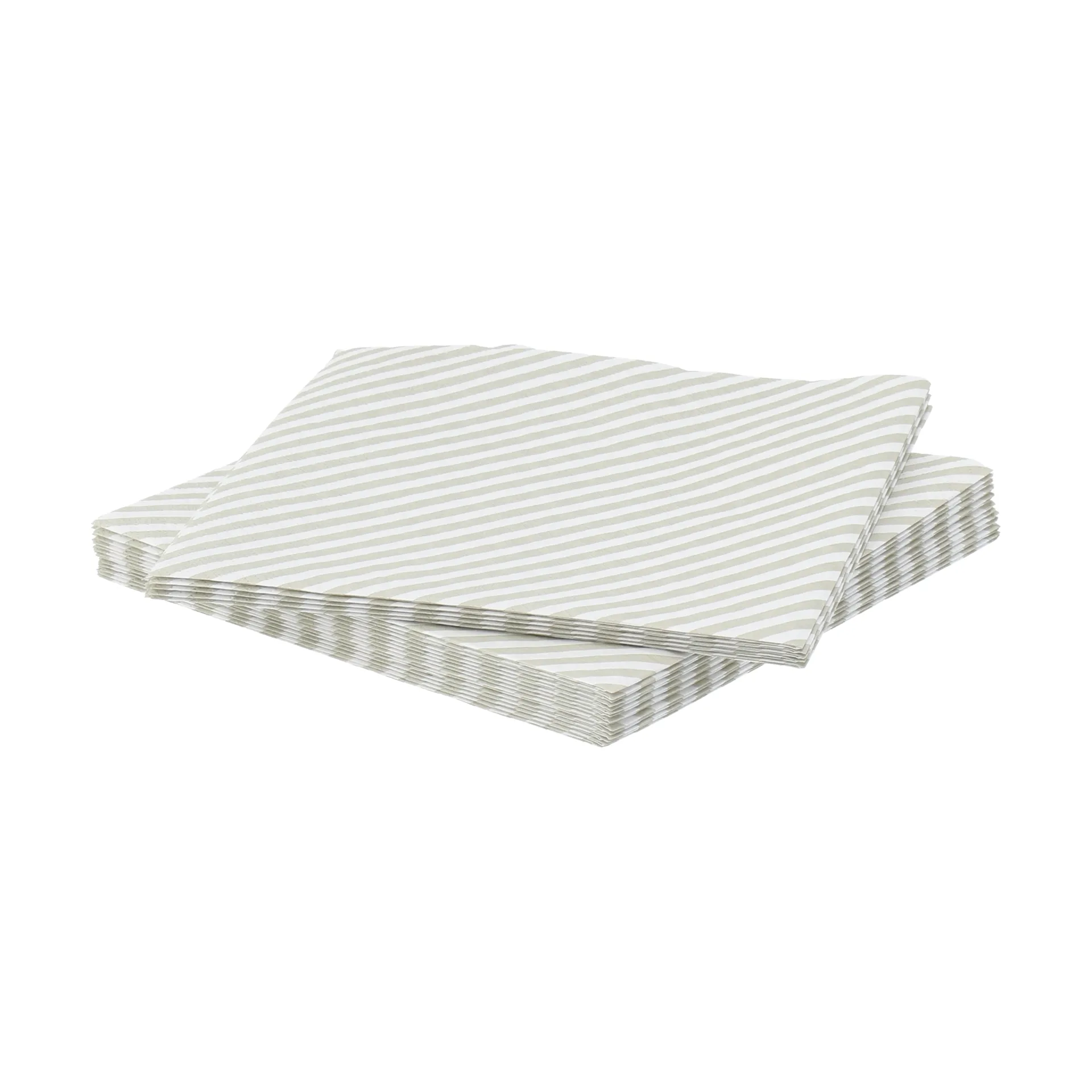 Tovagliolo di carta a righe sottili, Bianco-beige, confezione da 20, 33x33 cm Scandi Essentials
