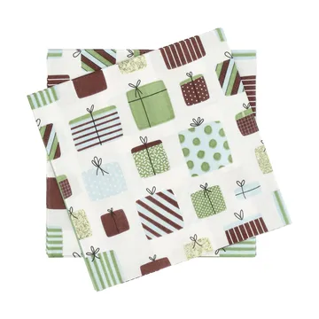 Tovagliolo di carta Gift - Multicolore, confezione da 20, 33x33 cm - Scandi Essentials