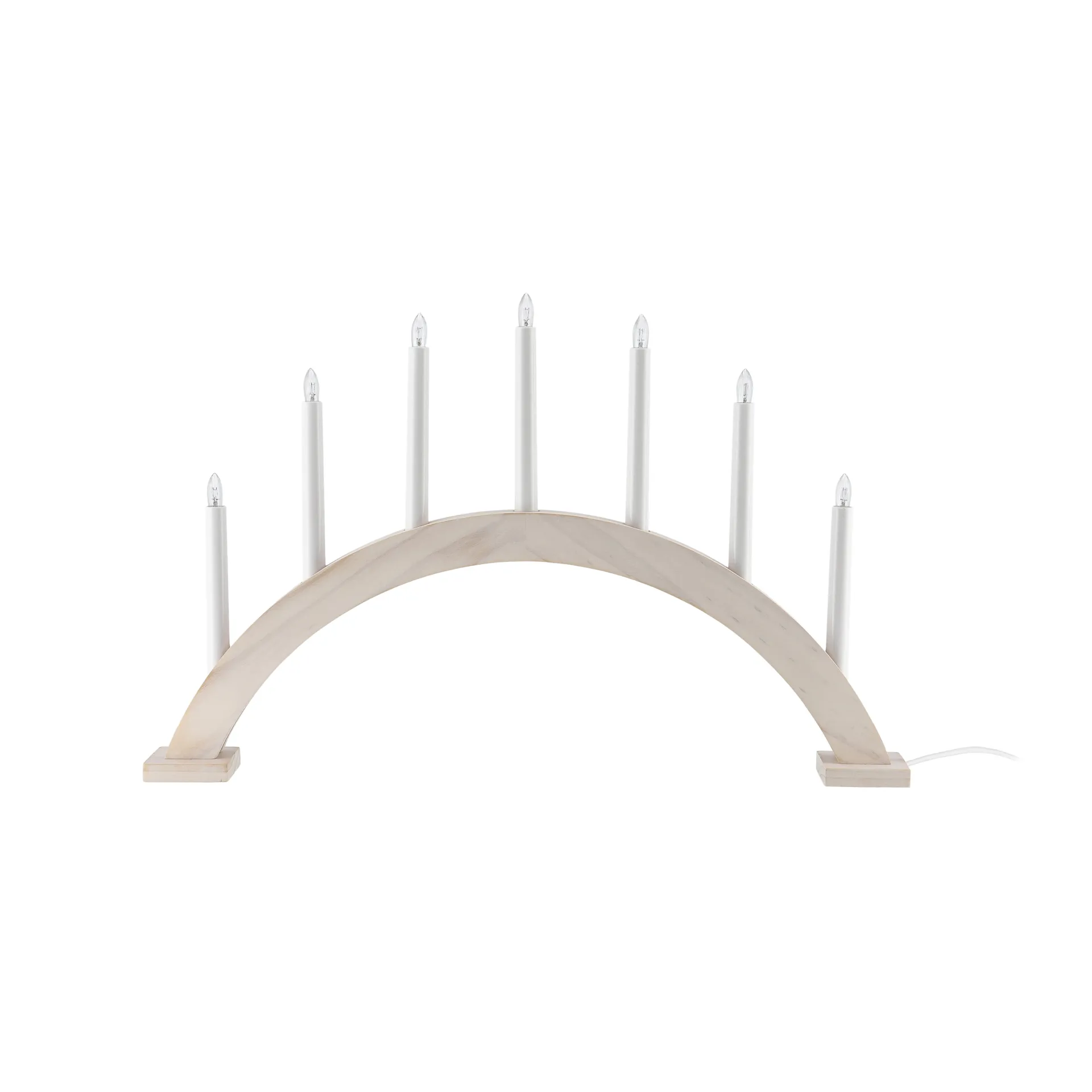 Arco per candele dell'Avvento Sky 41 cm, bianco smaltato Scandi Living