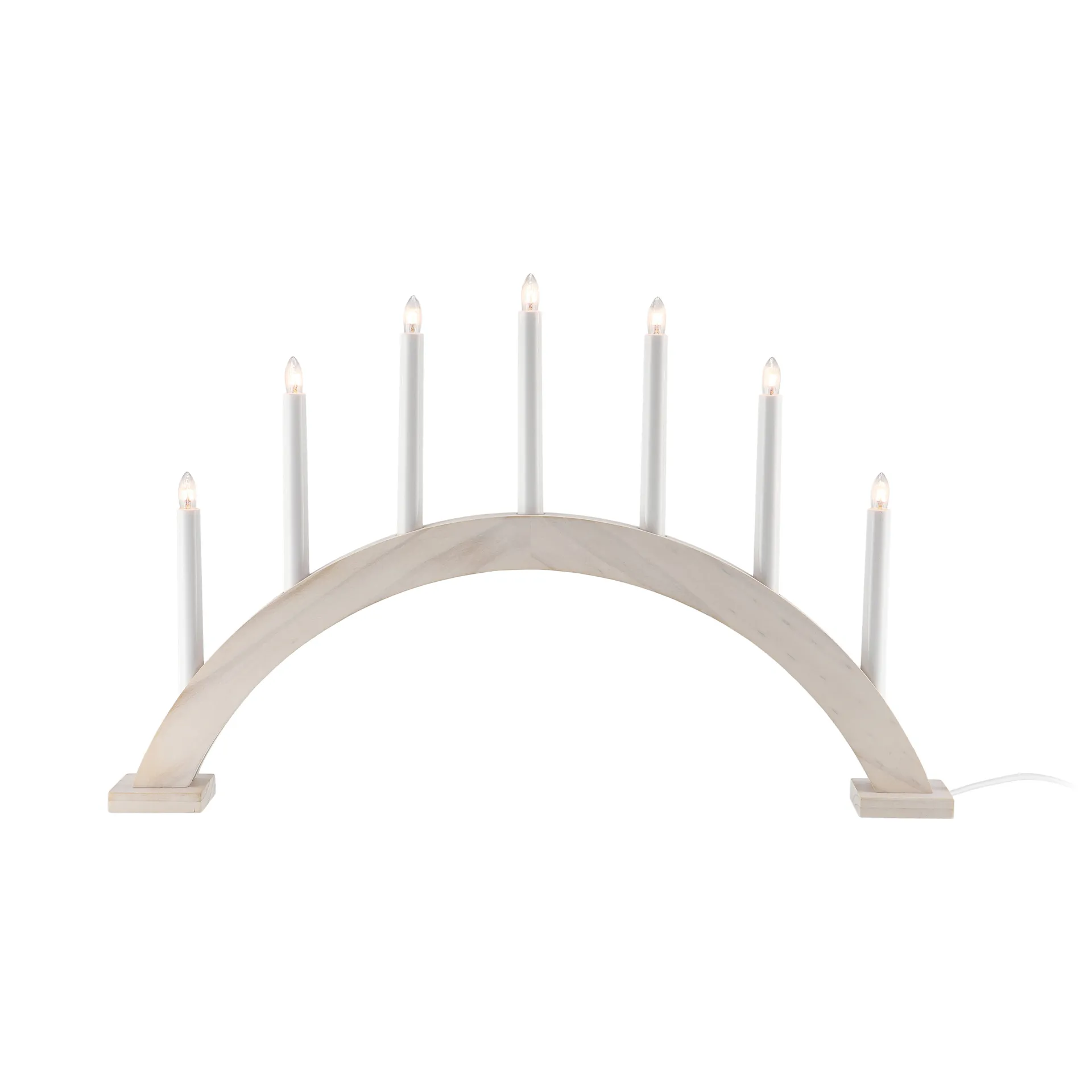 Arco per candele dell'Avvento Sky 41 cm, bianco smaltato Scandi Living