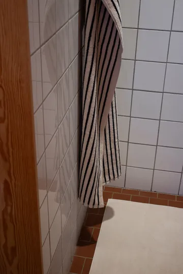 Asciugamano da bagno Drift 100x150 cm - Bianco-nero - Scandi Living