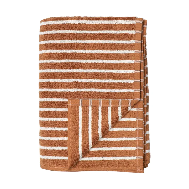 Asciugamano da bagno Drift 100x150 cm - Marrone-bianco - Scandi Living
