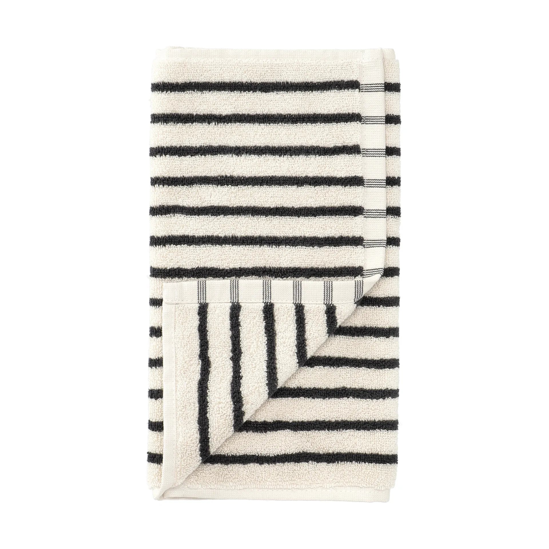 Asciugamano Drift 30x50 cm, Bianco-nero Scandi Living