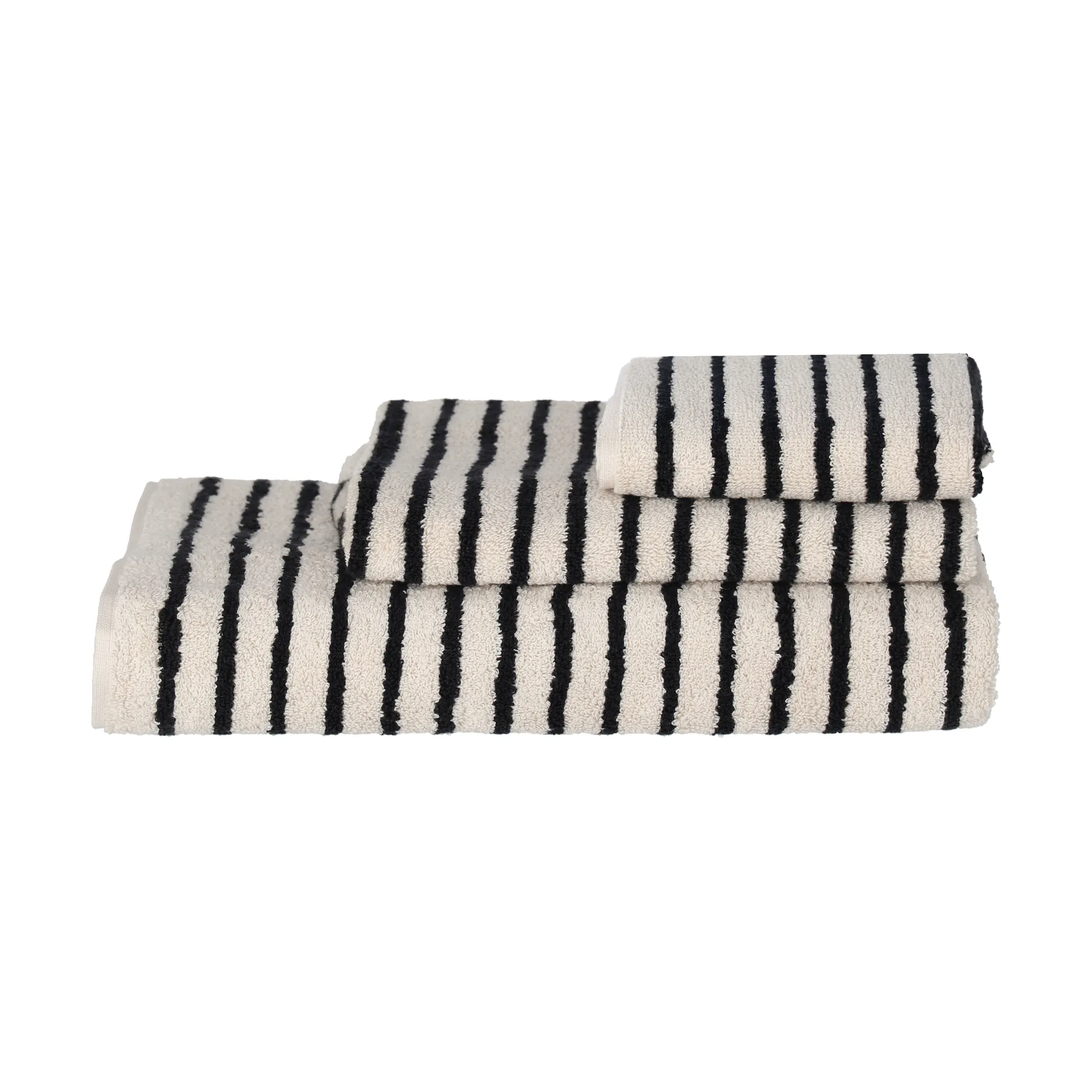 Asciugamano Drift 30x50 cm, Bianco-nero Scandi Living
