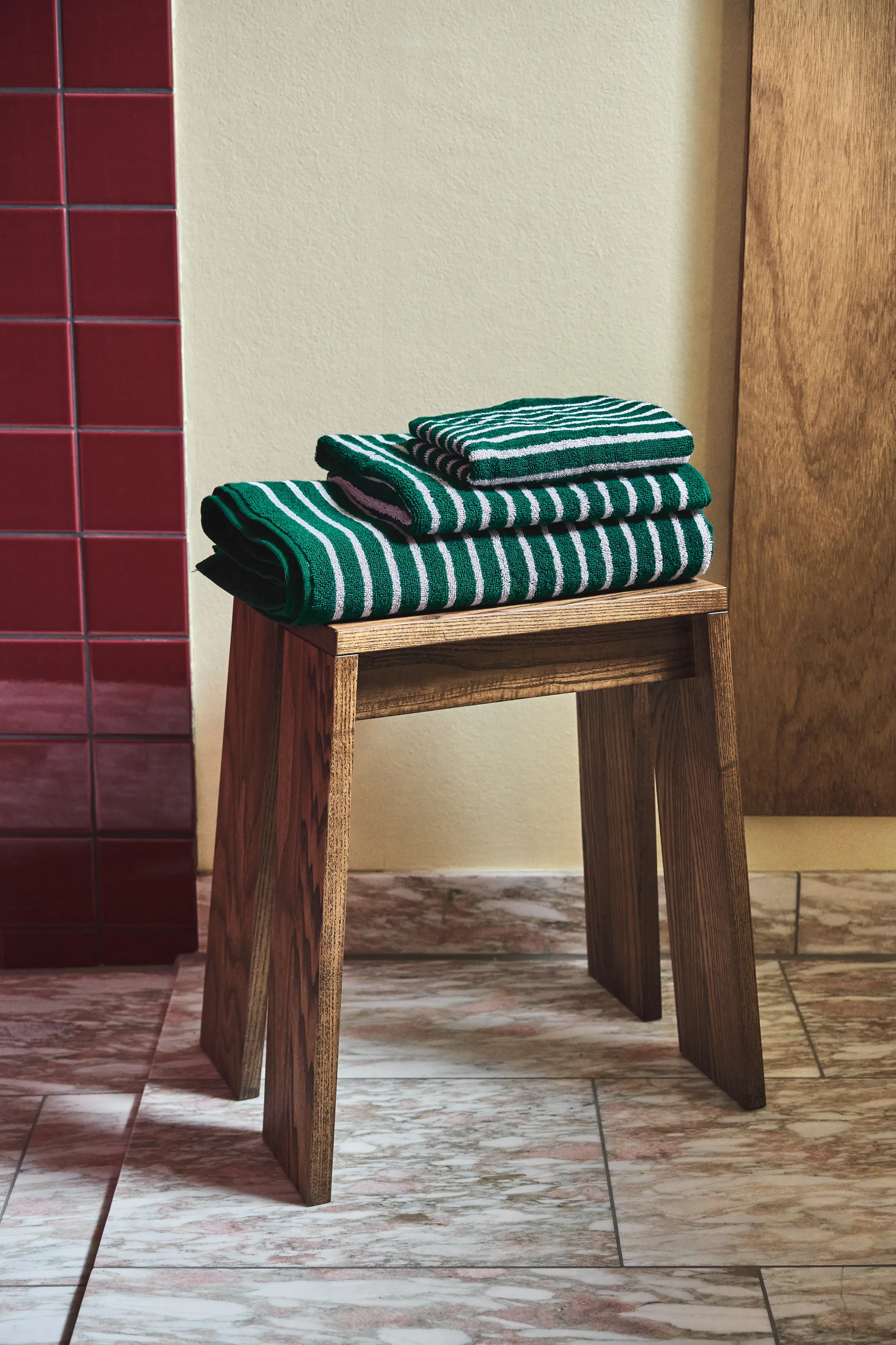 Asciugamano Drift 30x50 cm, Verde-viola Scandi Living