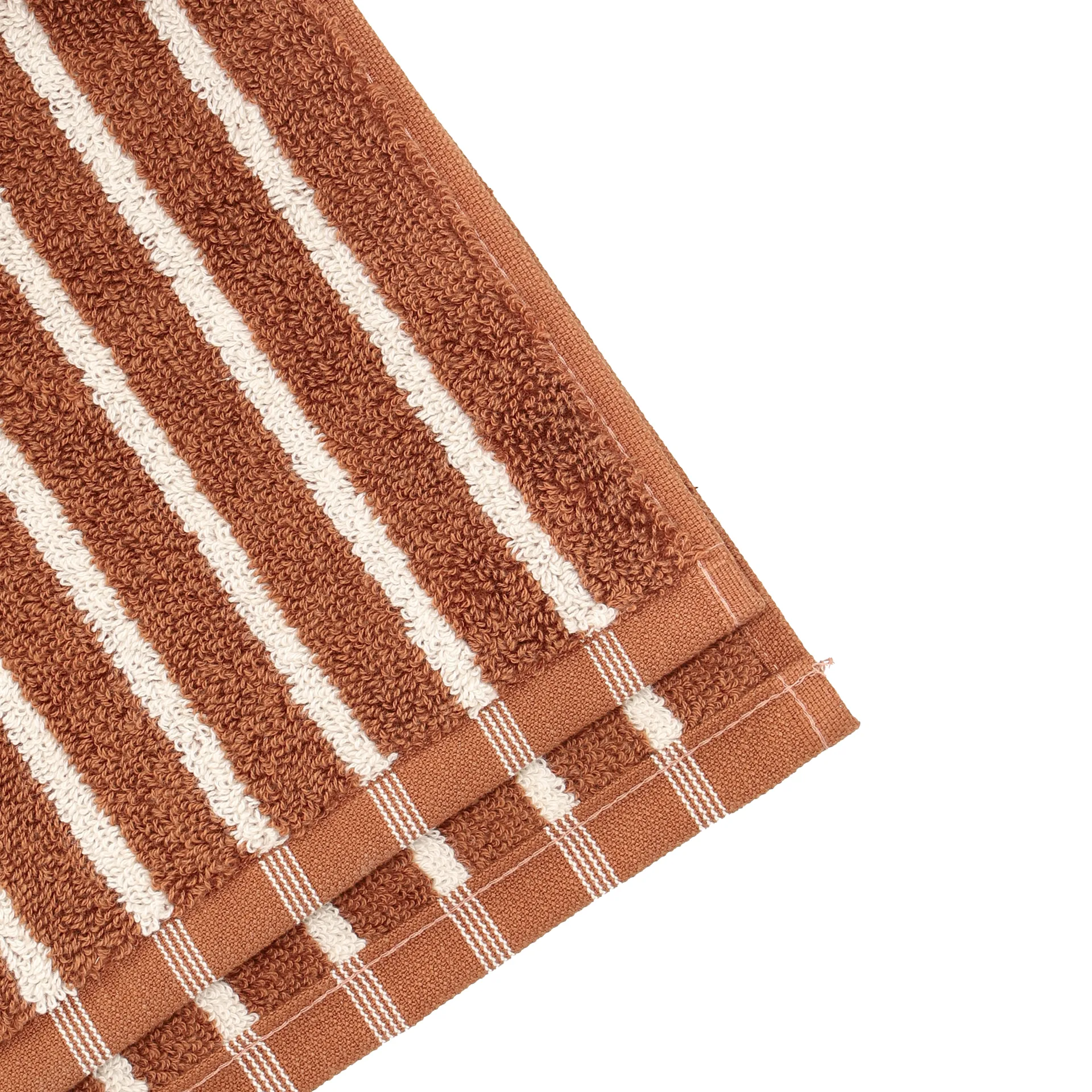 Asciugamano Drift 50x70 cm, Marrone-bianco Scandi Living