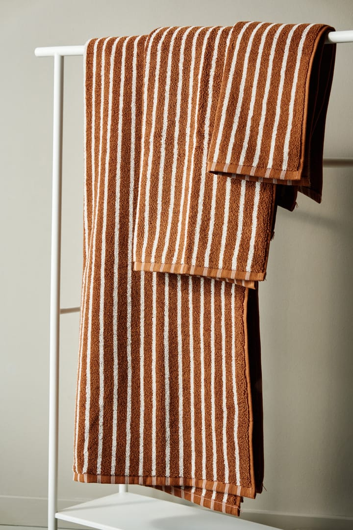 Asciugamano Drift 50x70 cm, Marrone-bianco Scandi Living