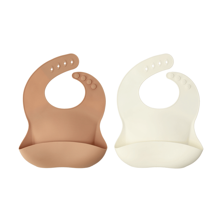 Bavaglino Silly in silicone confezione da 2 - Vaniglia-nocciola - Scandi Living