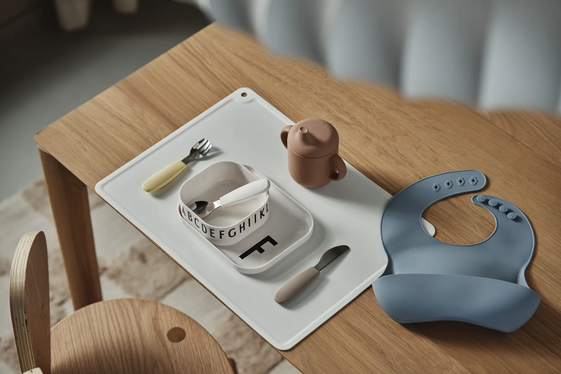 Bavaglino Silly in silicone confezione da 2, Verde-blu Scandi Living