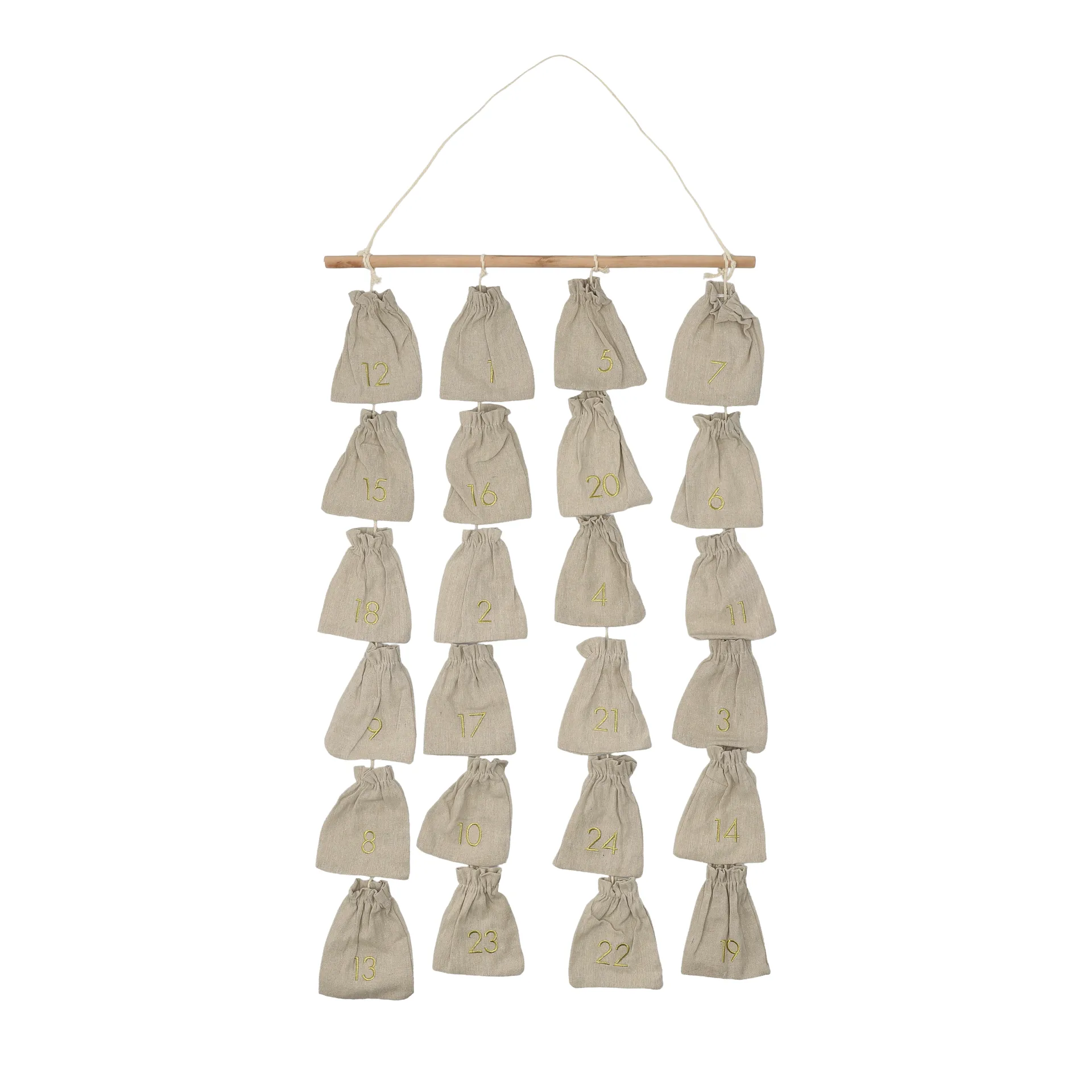 Calendario dell'Avvento Joyful 75 cm, Beige Scandi Living