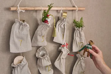 Calendario dell'Avvento Joyful 75 cm - Beige - Scandi Living