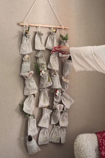 Calendario dell'Avvento Joyful 75 cm - Beige - Scandi Living