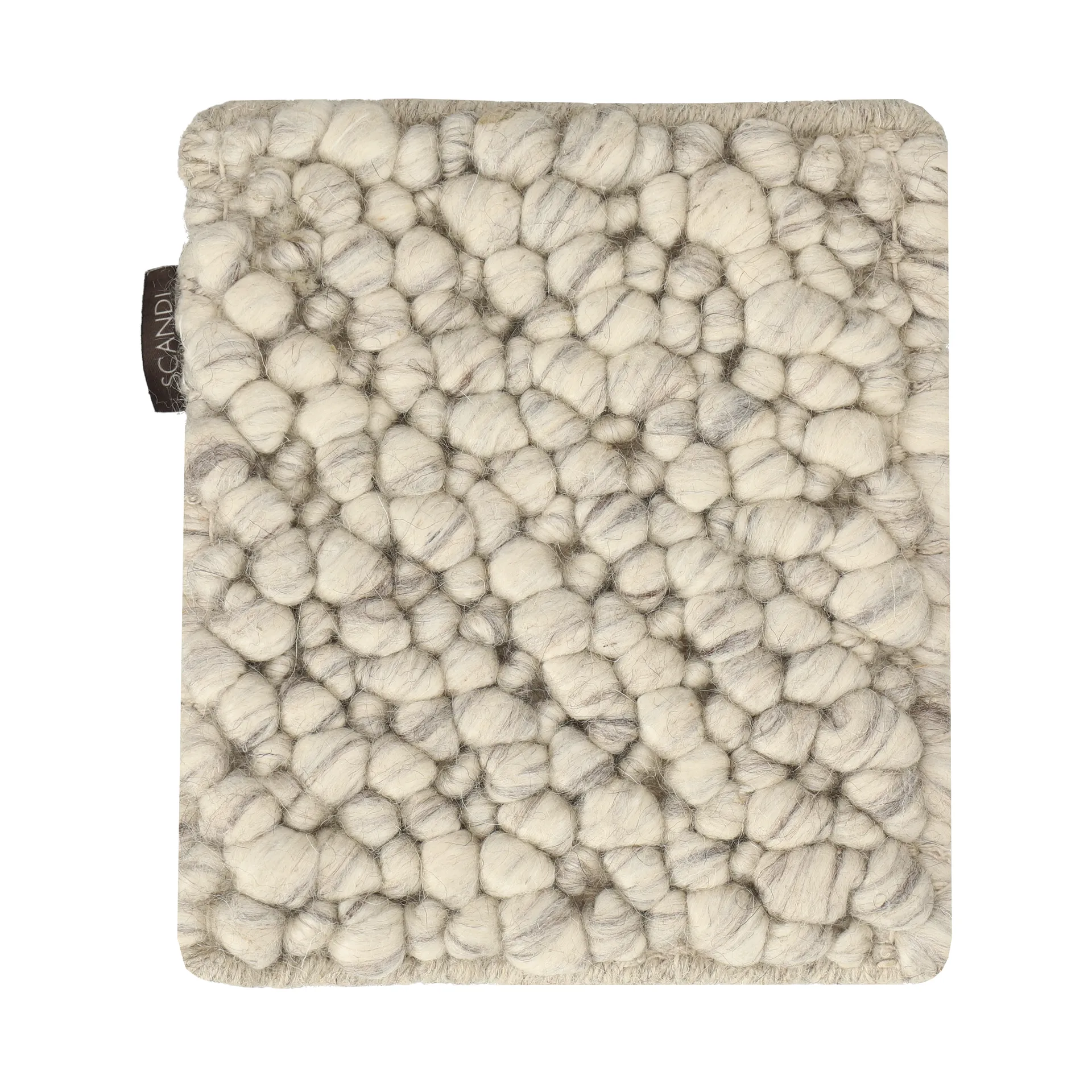 Campione tappeto in lana Mire, Bianco naturale Scandi Living