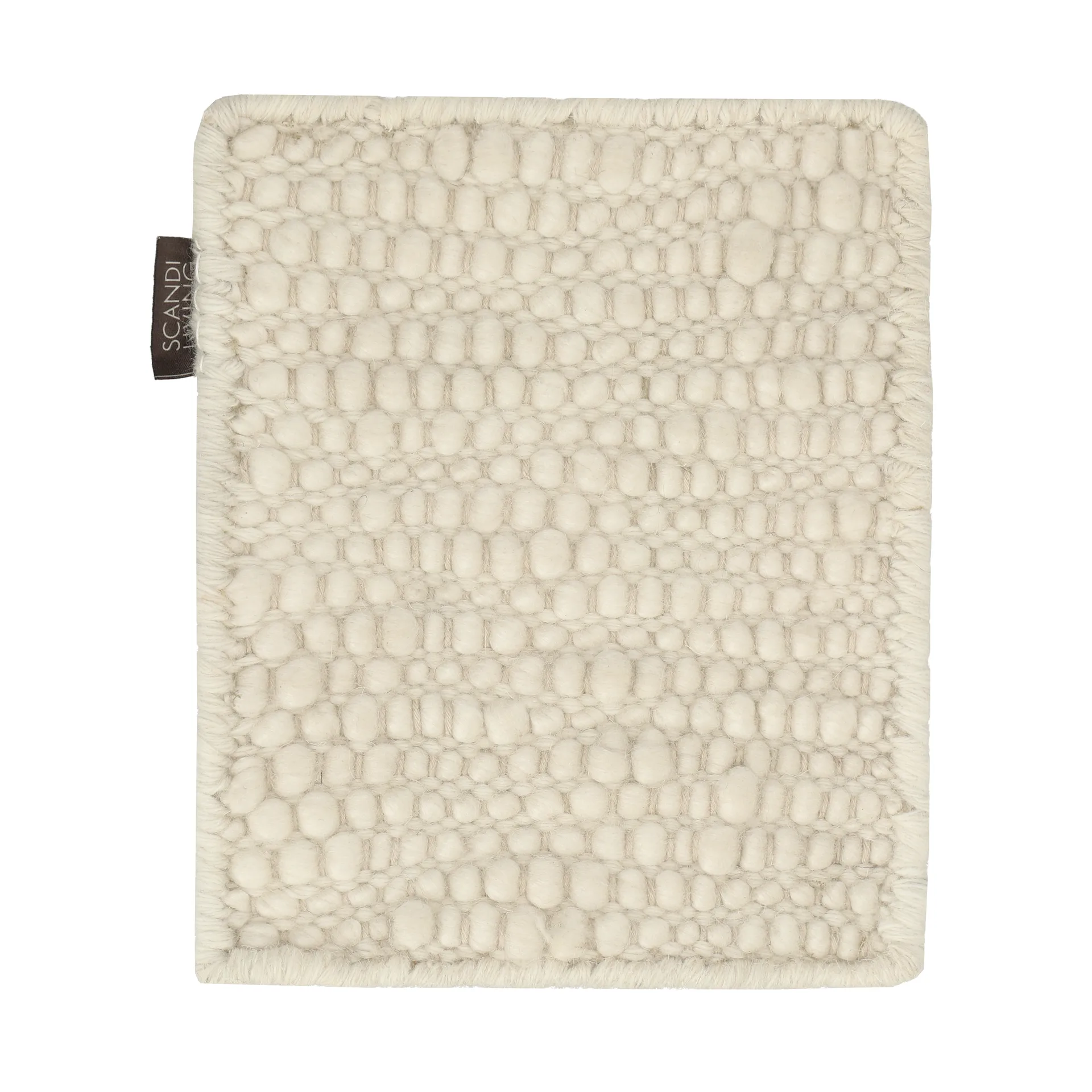 Campione tappeto in lana Pebble, Bianco Scandi Living