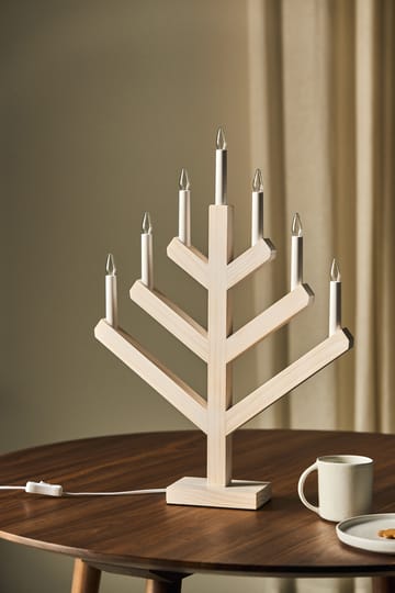 Candela dell'Avvento Pine 62 cm - bianco smaltato - Scandi Living