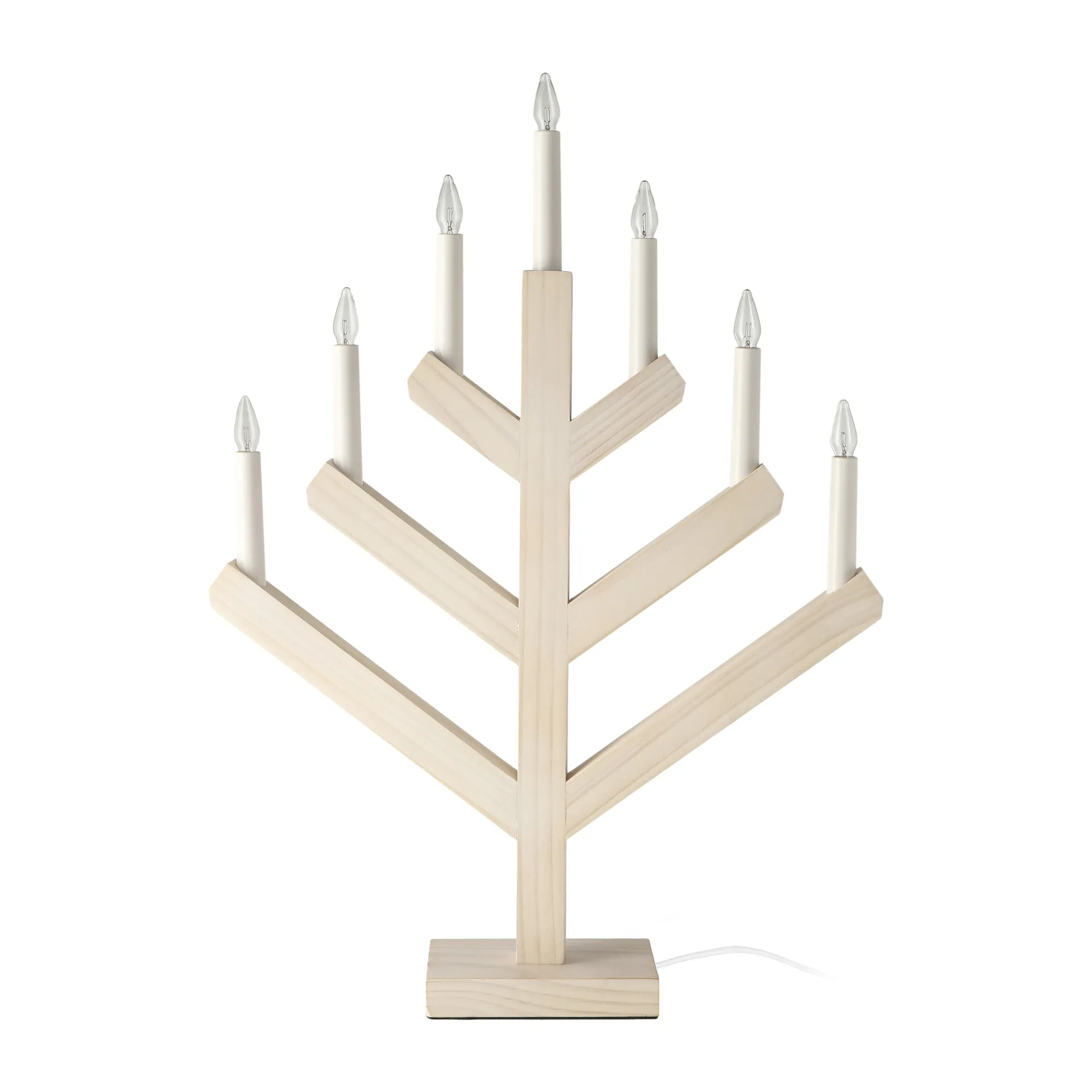 Candela dell'Avvento Pine 62 cm, bianco smaltato Scandi Living