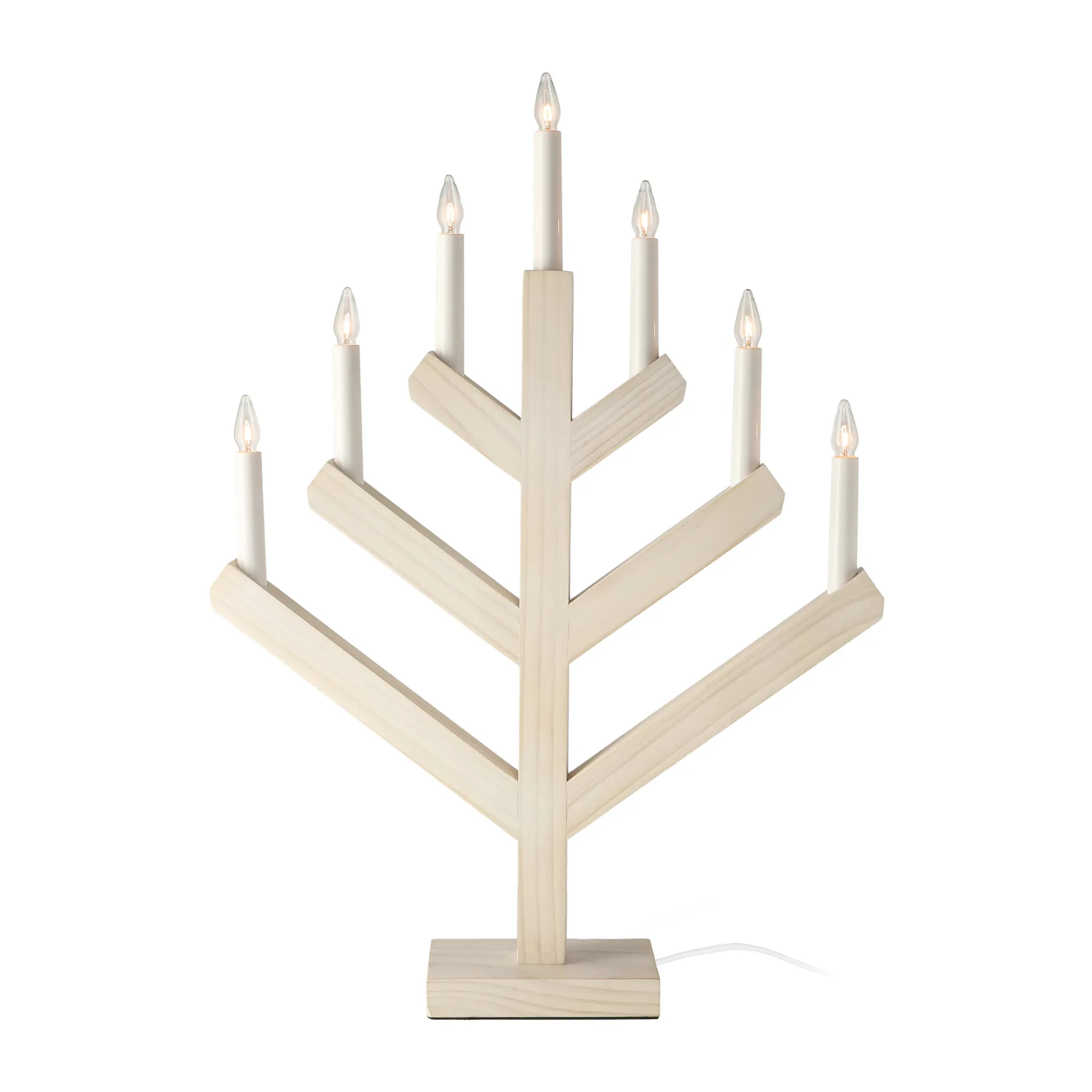 Candela dell'Avvento Pine 62 cm, bianco smaltato Scandi Living