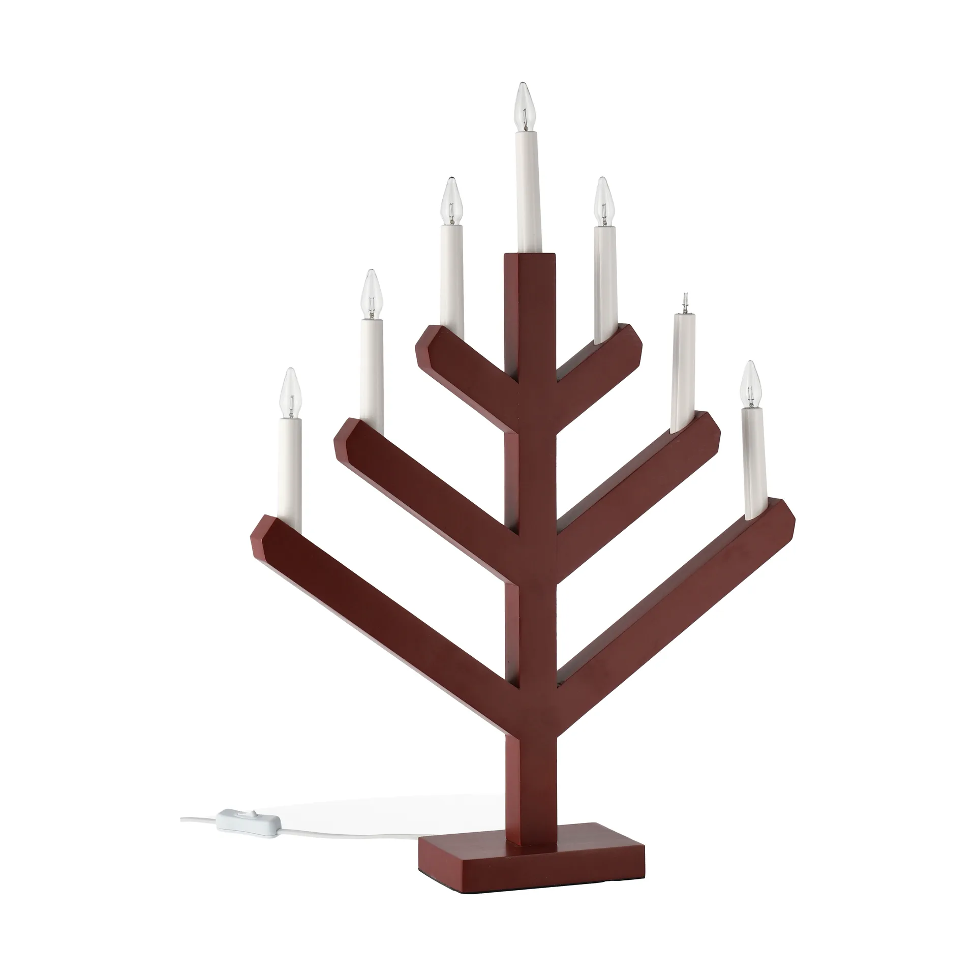 Candela dell'Avvento Pine 62 cm, Rosso Scandi Living