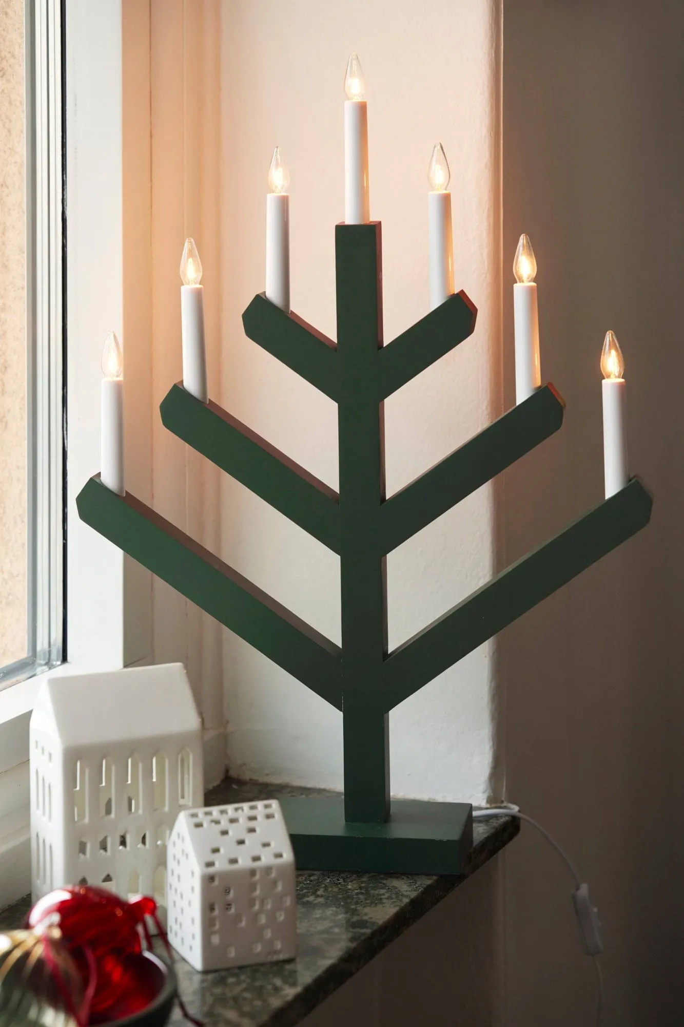 Candela dell'Avvento Pine 62 cm, Verde Scandi Living