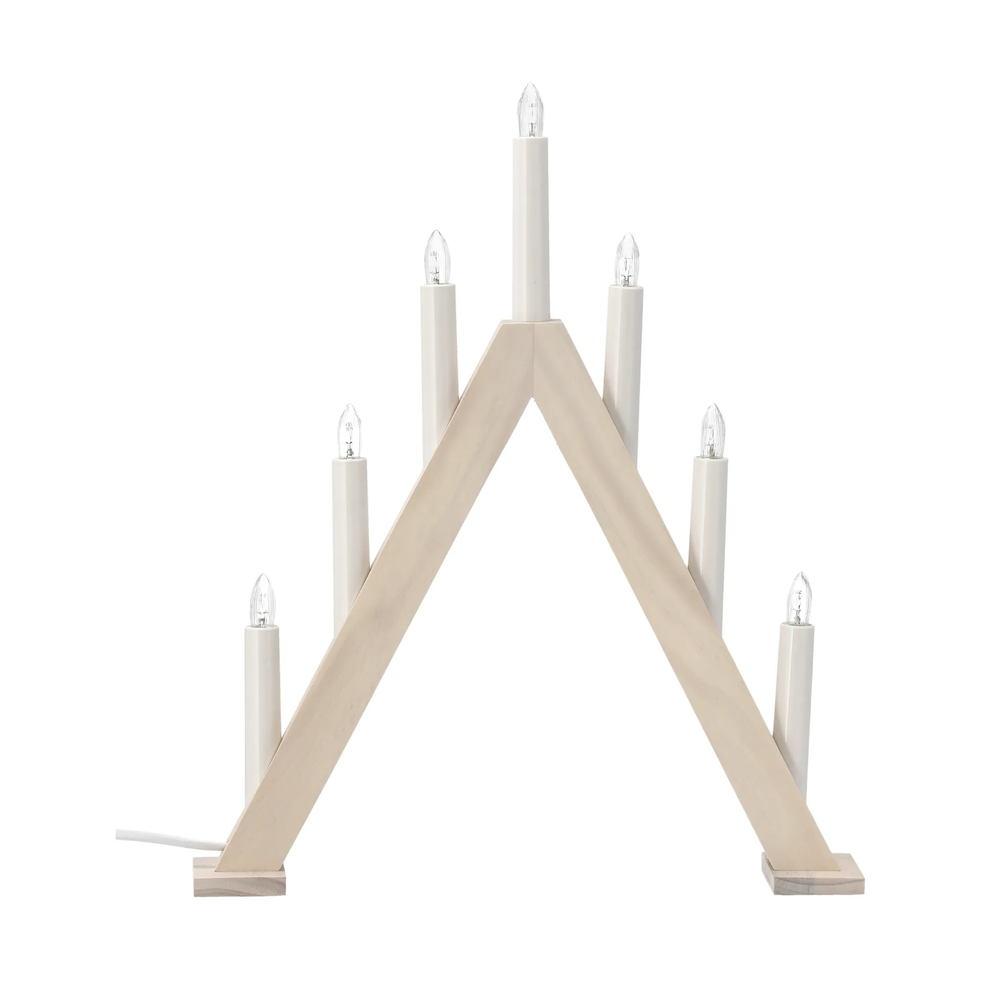 Candeliere dell'Avvento Nord 40 cm, Bianco laccato Scandi Living
