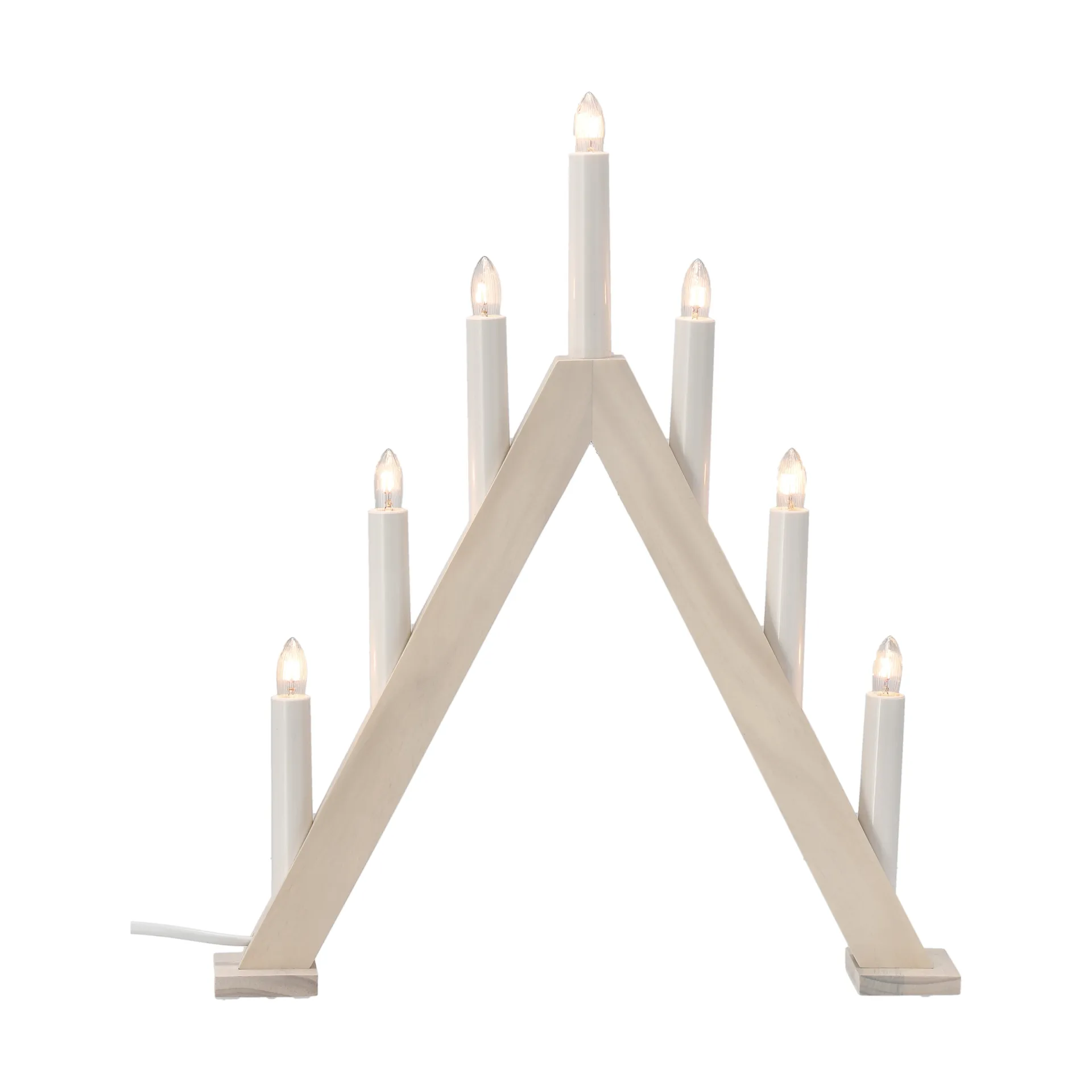 Candeliere dell'Avvento Nord 40 cm, Bianco laccato Scandi Living