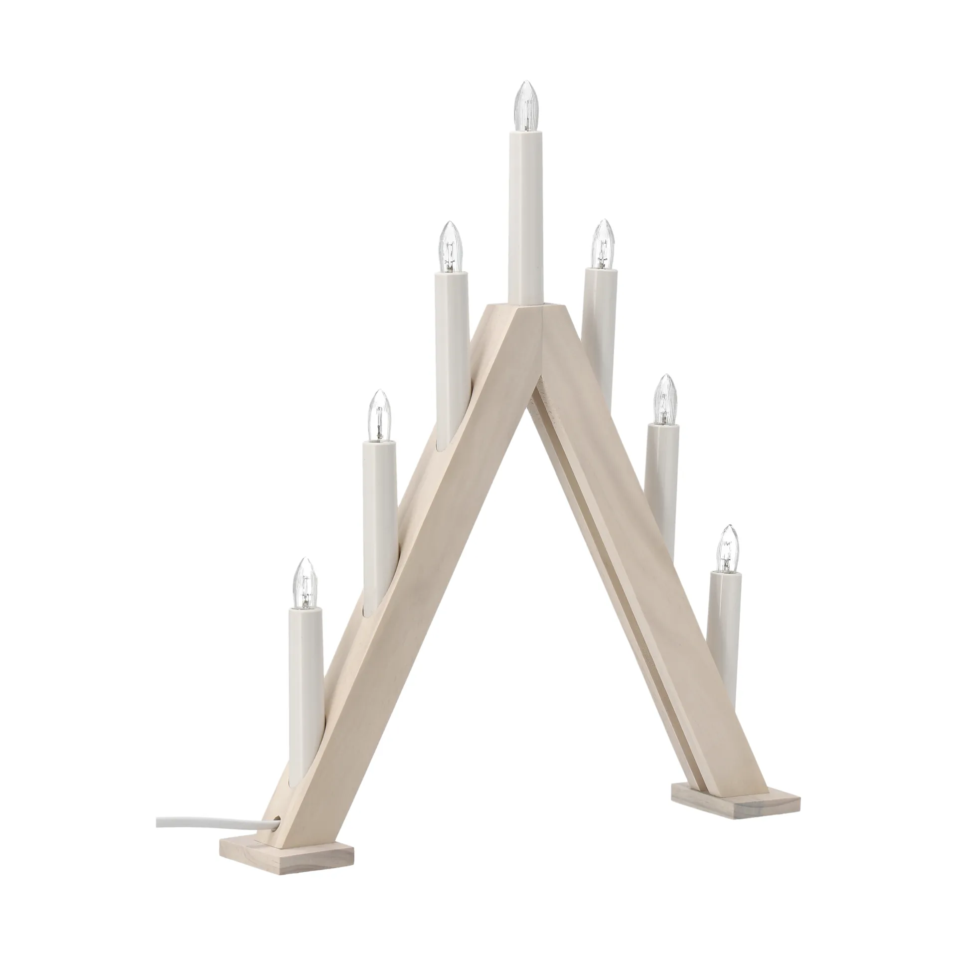 Candeliere dell'Avvento Nord 40 cm, Bianco laccato Scandi Living