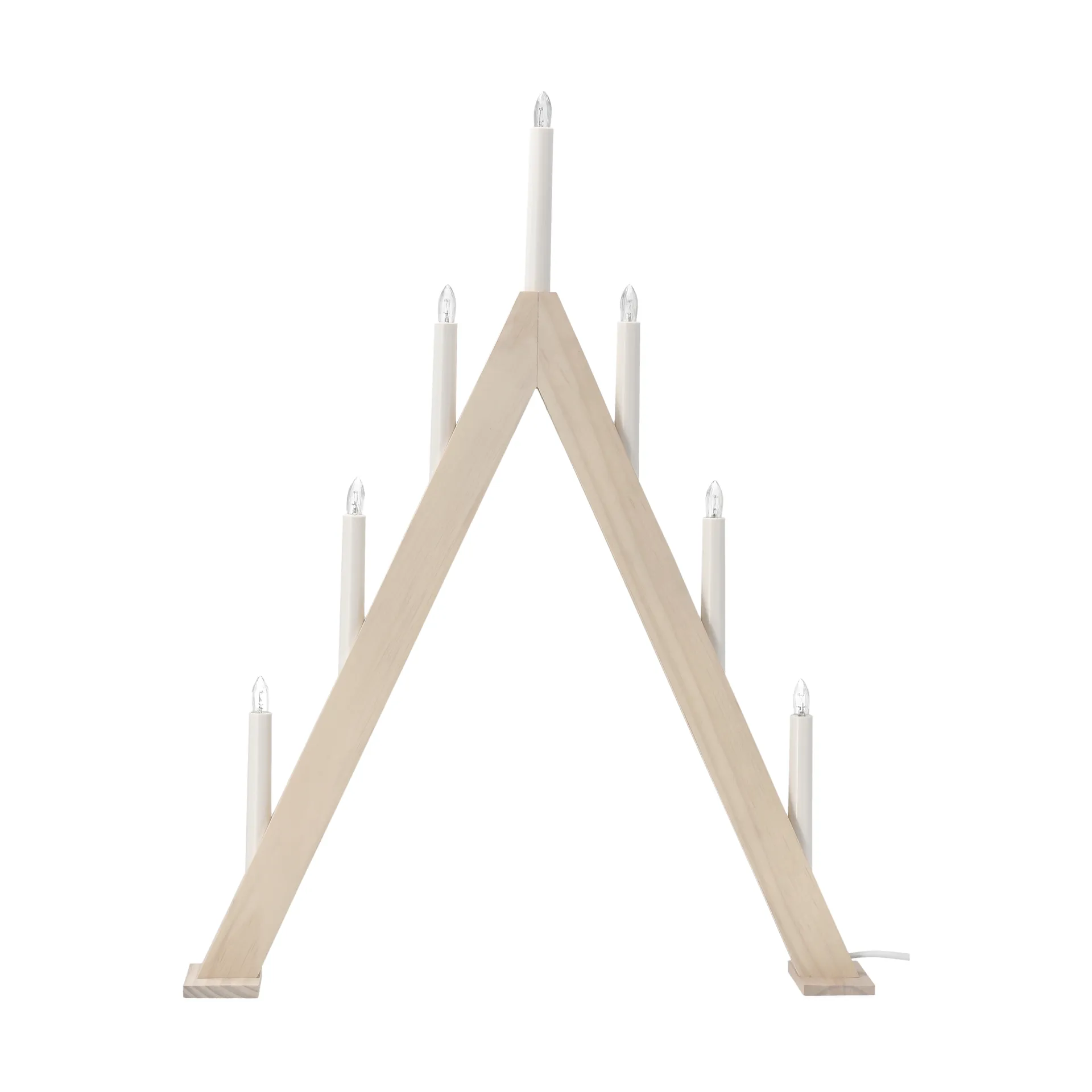 Candeliere dell'Avvento Nord 60 cm, Bianco laccato Scandi Living