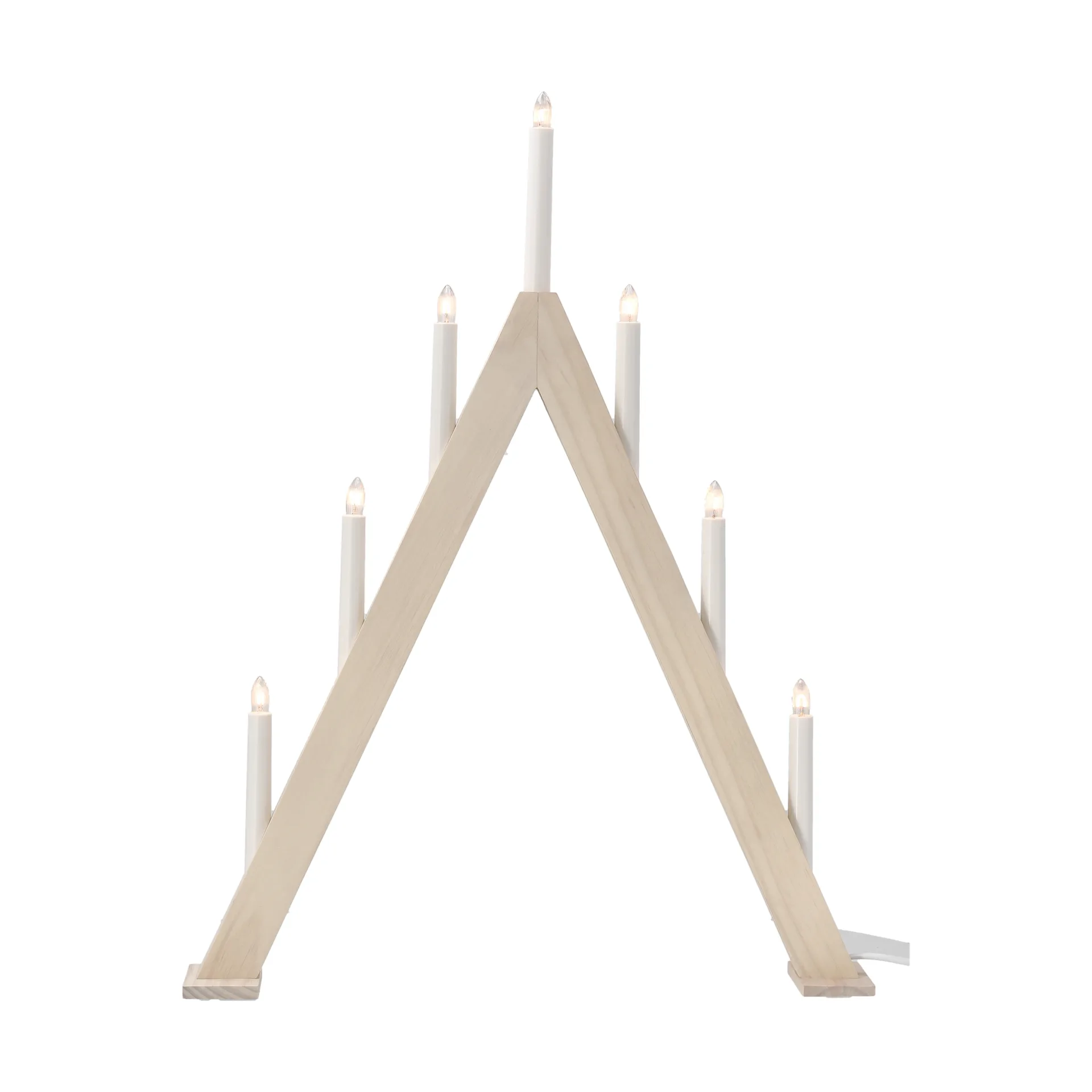 Candeliere dell'Avvento Nord 60 cm, Bianco laccato Scandi Living