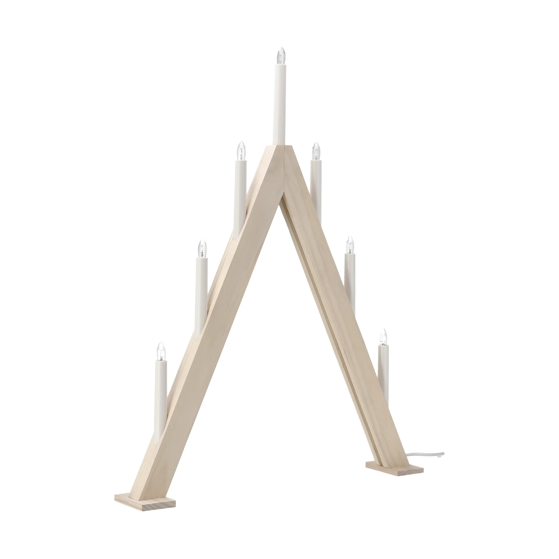 Candeliere dell'Avvento Nord 60 cm, Bianco laccato Scandi Living