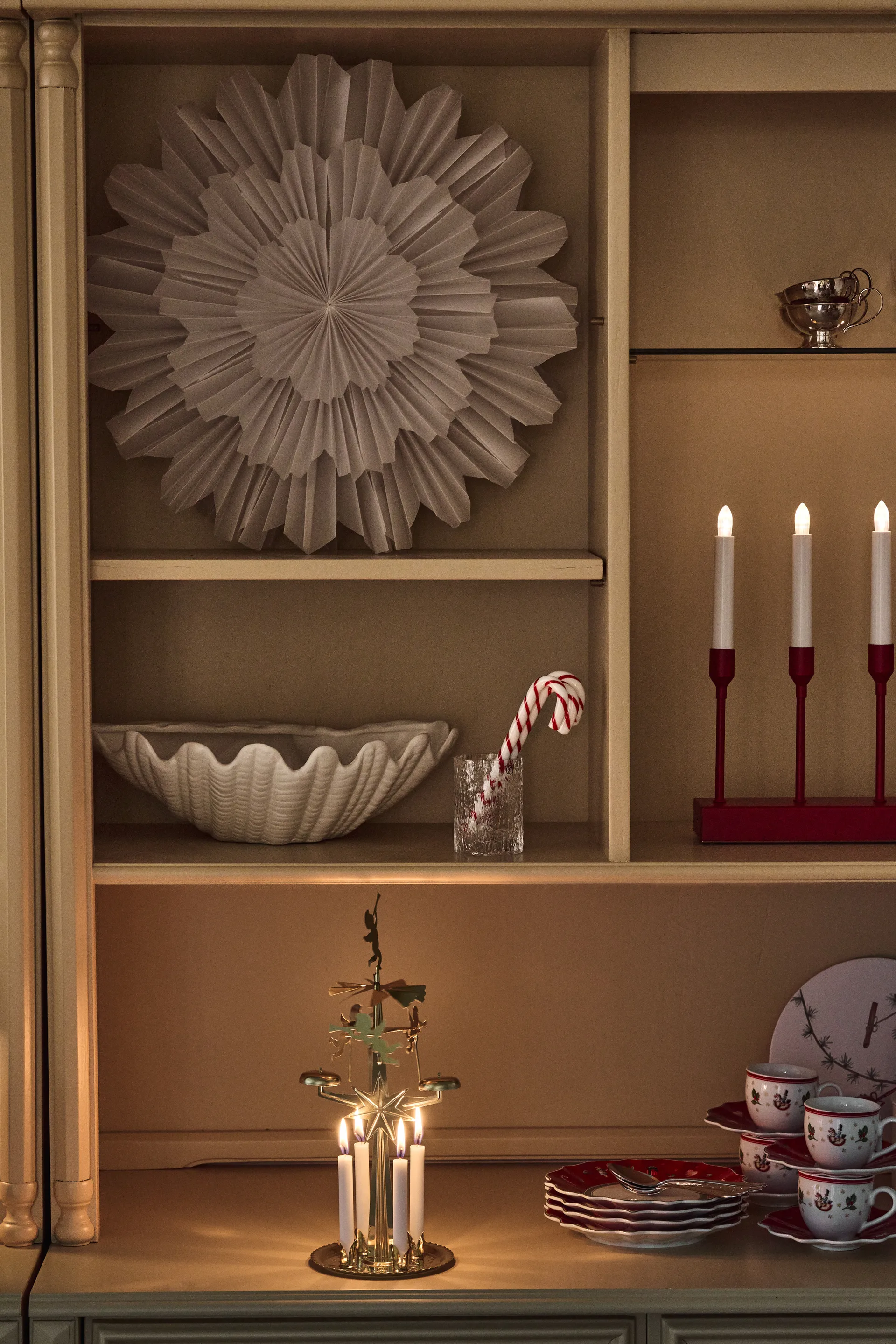 Candeliere dell'Avvento portatile Kindle 30 cm, Rosso scuro Scandi Living