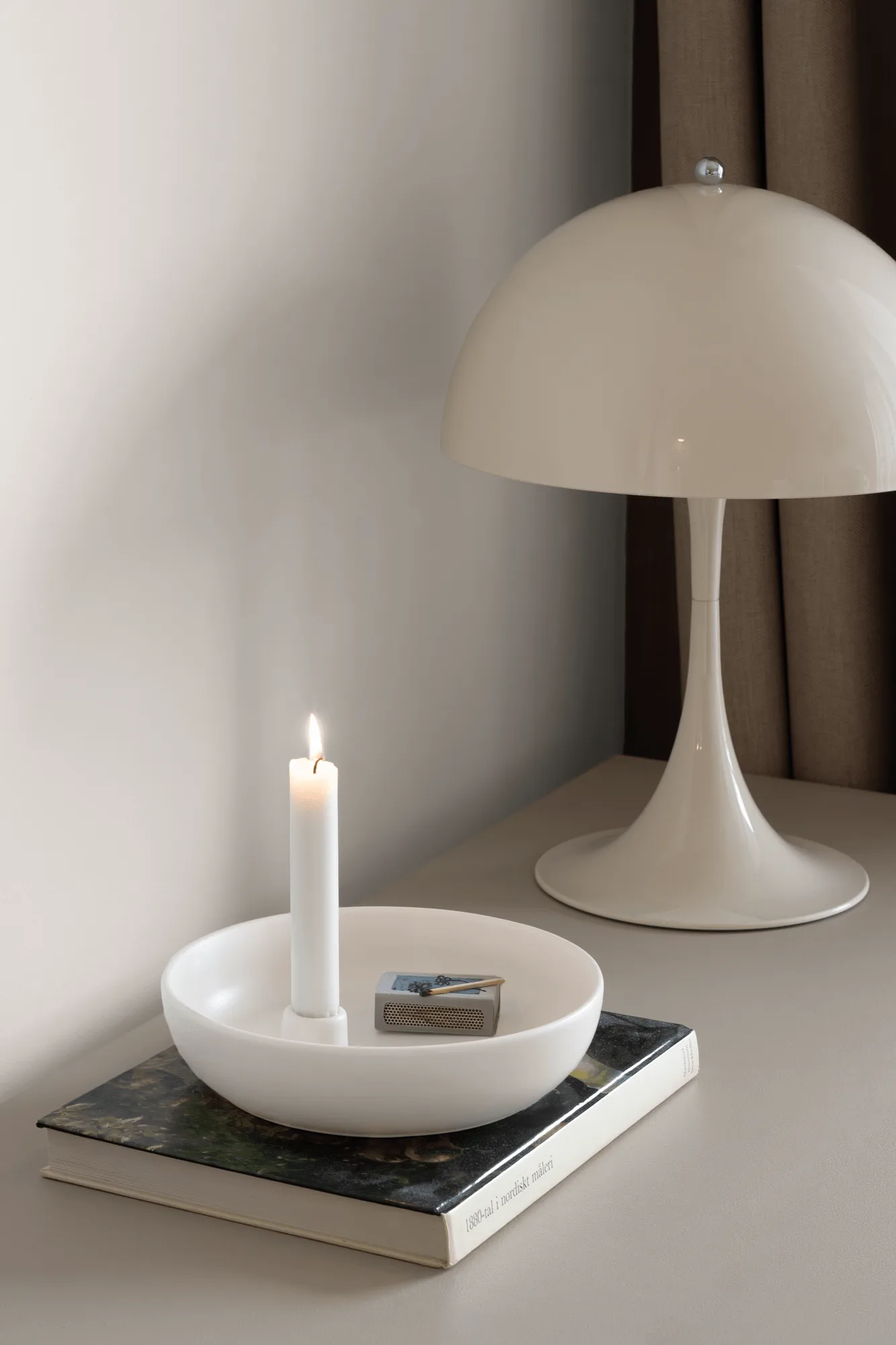 Candelieri Valley Ø 21 cm, Bianco Scandi Living