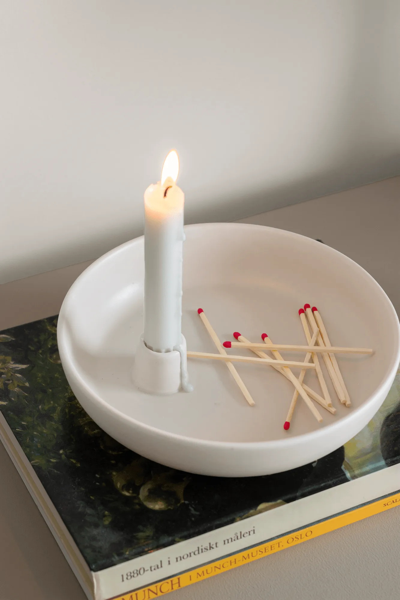 Candelieri Valley Ø 21 cm, Bianco Scandi Living