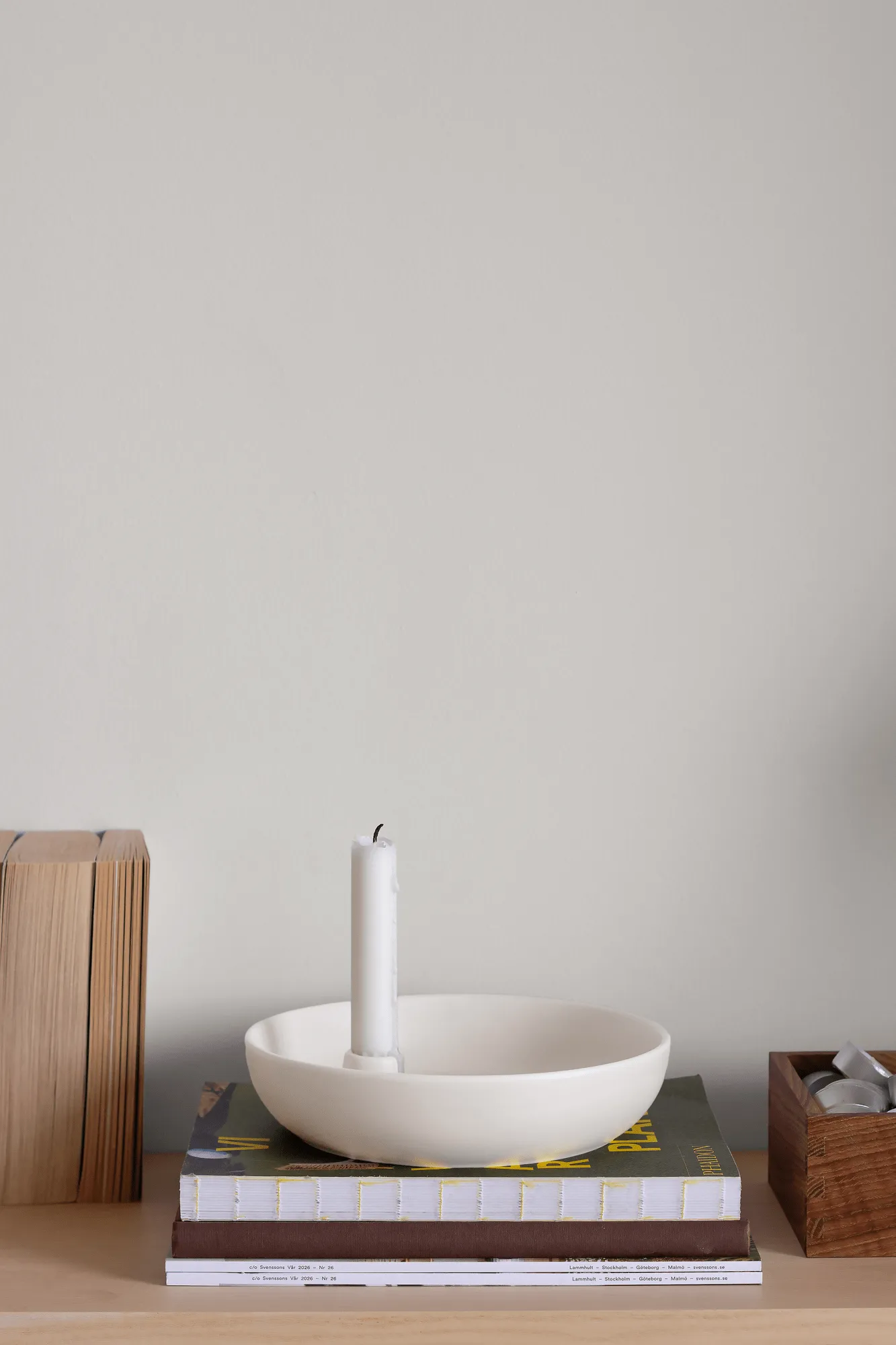 Candelieri Valley Ø 21 cm, Bianco Scandi Living