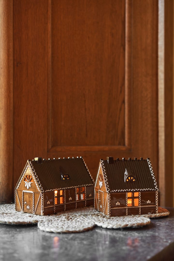 Casetta di pan di zenzero portacandele, 18 cm Scandi Living