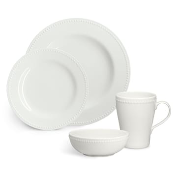 Ciotola colazione Dots 60 cl confezione da 4 - Bianco crema - Scandi Living