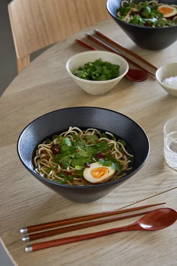 Ciotola da ramen Terra - Nero in gres, Ø20 cm - Scandi Living