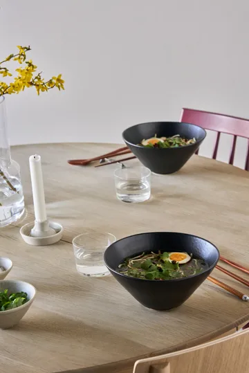 Ciotola da ramen Terra - Nero in gres, Ø20 cm - Scandi Living