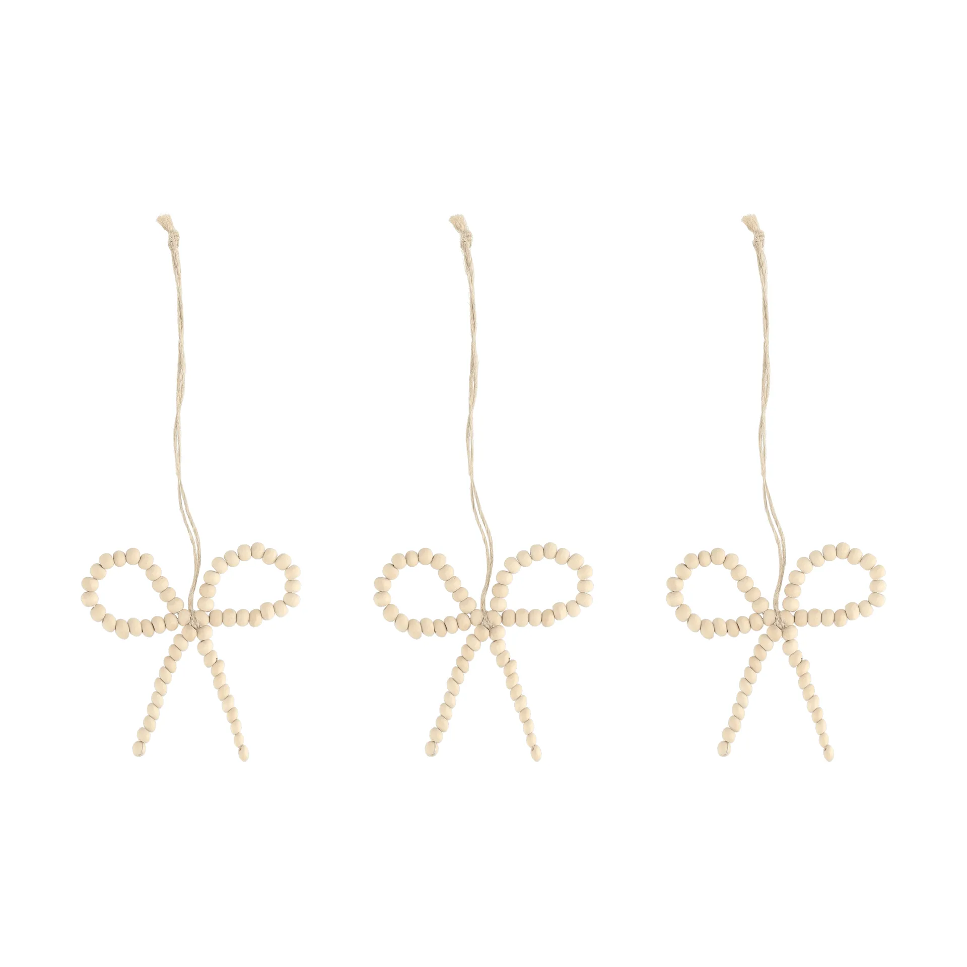 Craft decorazione per albero a forma di fiocco, set da 3, Naturale Scandi Living