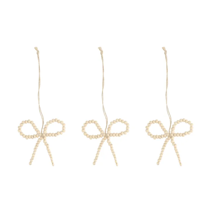 Craft decorazione per albero a forma di fiocco, set da 3 - Naturale - Scandi Living
