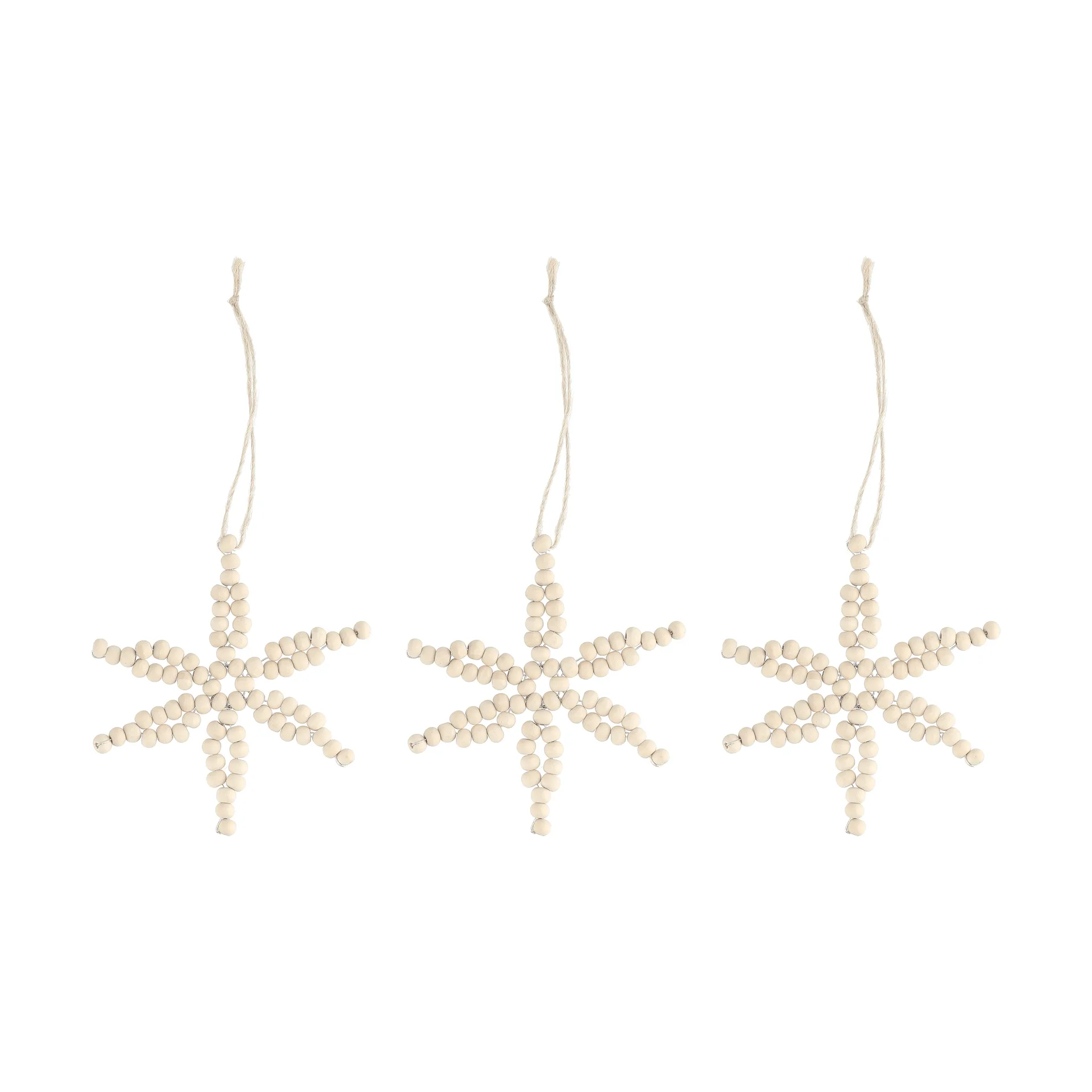 Craft decorazione per albero di Natale fiocco di neve 3 pezzi, Naturale Scandi Living