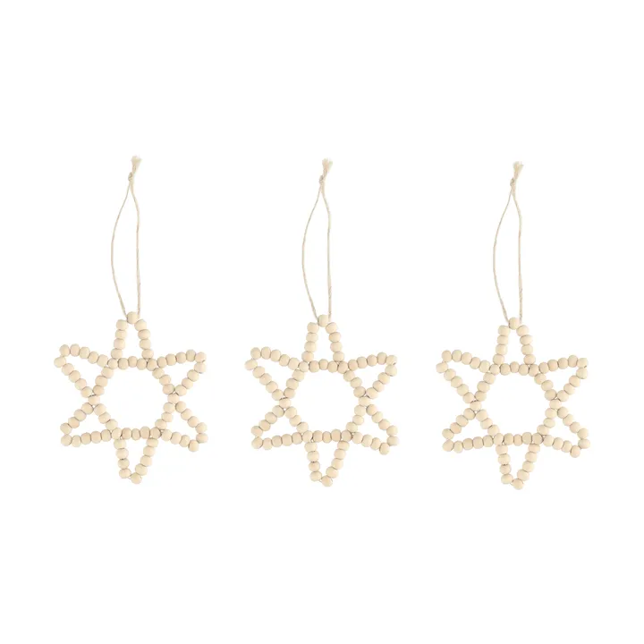 Craft ornamento per albero stella, set da 3 - Naturale - Scandi Living