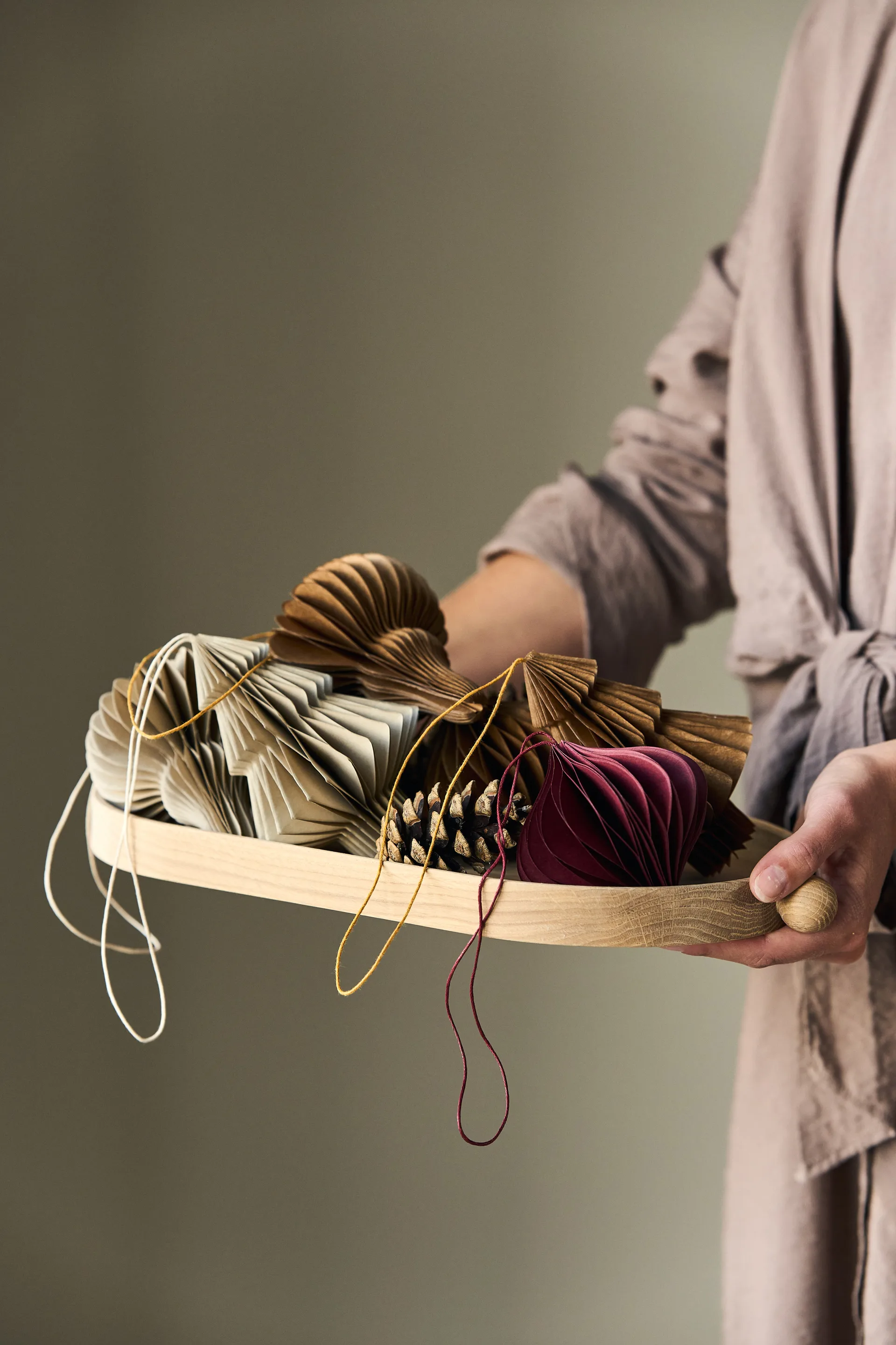 Decorazione per albero di Natale Spira, confezione da 4, Beige Scandi Living