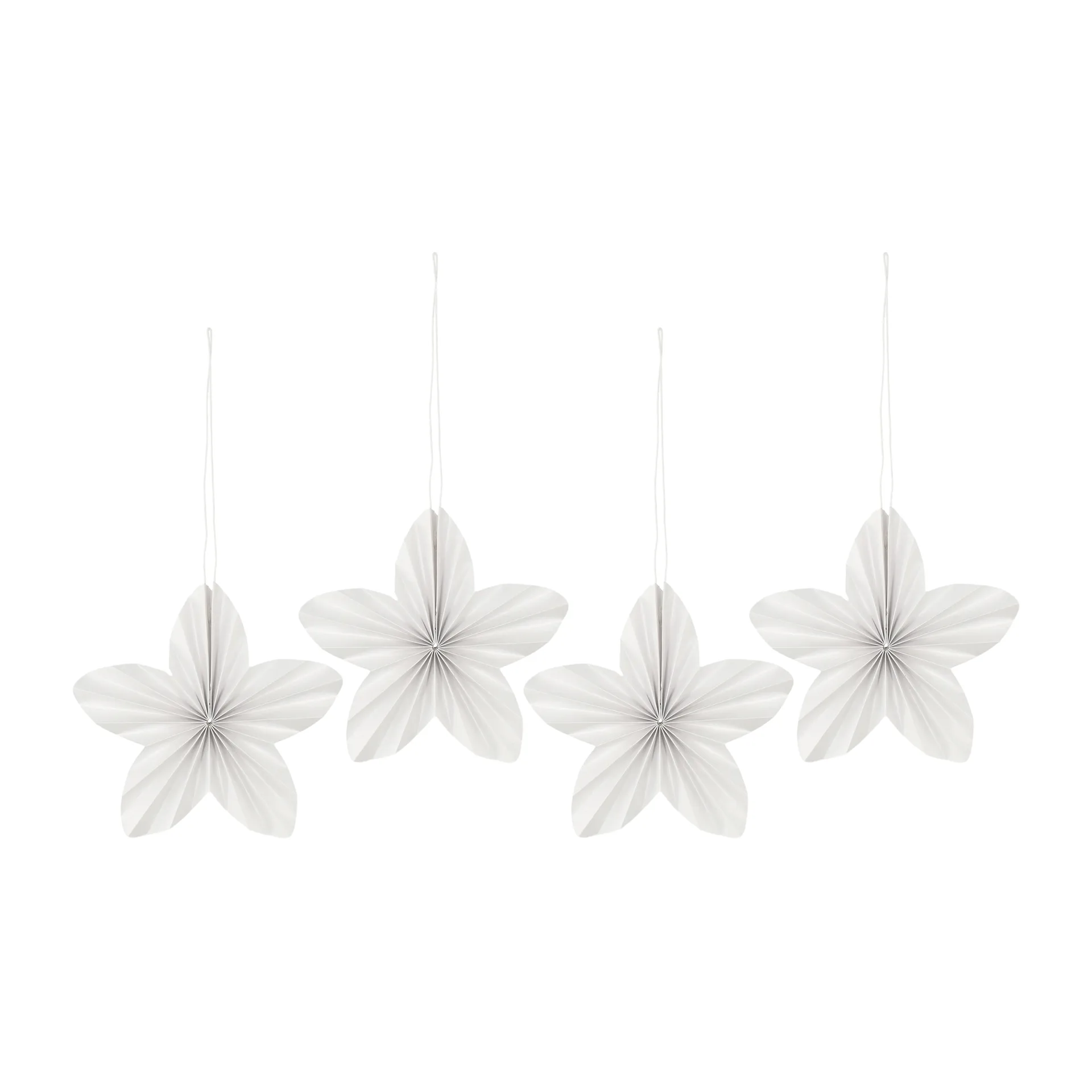 Decorazione per albero di Natale Twinkle, confezione da 4, Bianco Scandi Living