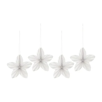 Decorazione per albero di Natale Twinkle, confezione da 4 - Bianco - Scandi Living