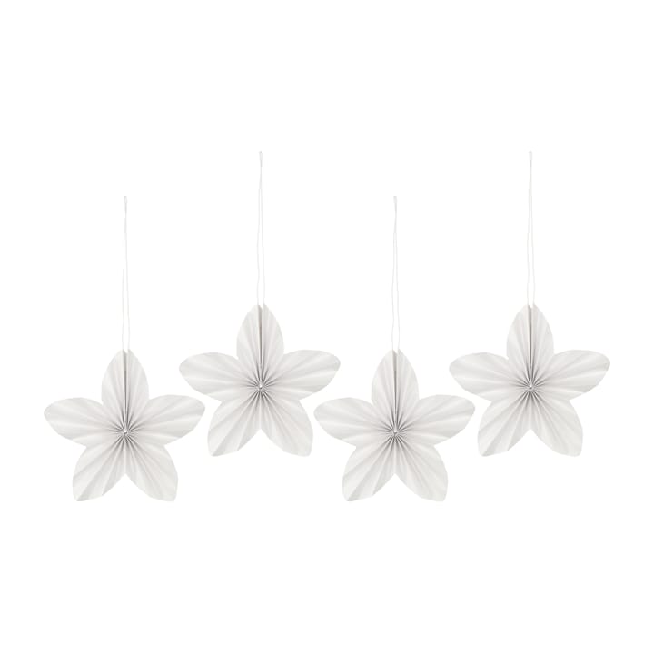 Decorazione per albero di Natale Twinkle, confezione da 4 - Bianco - Scandi Living